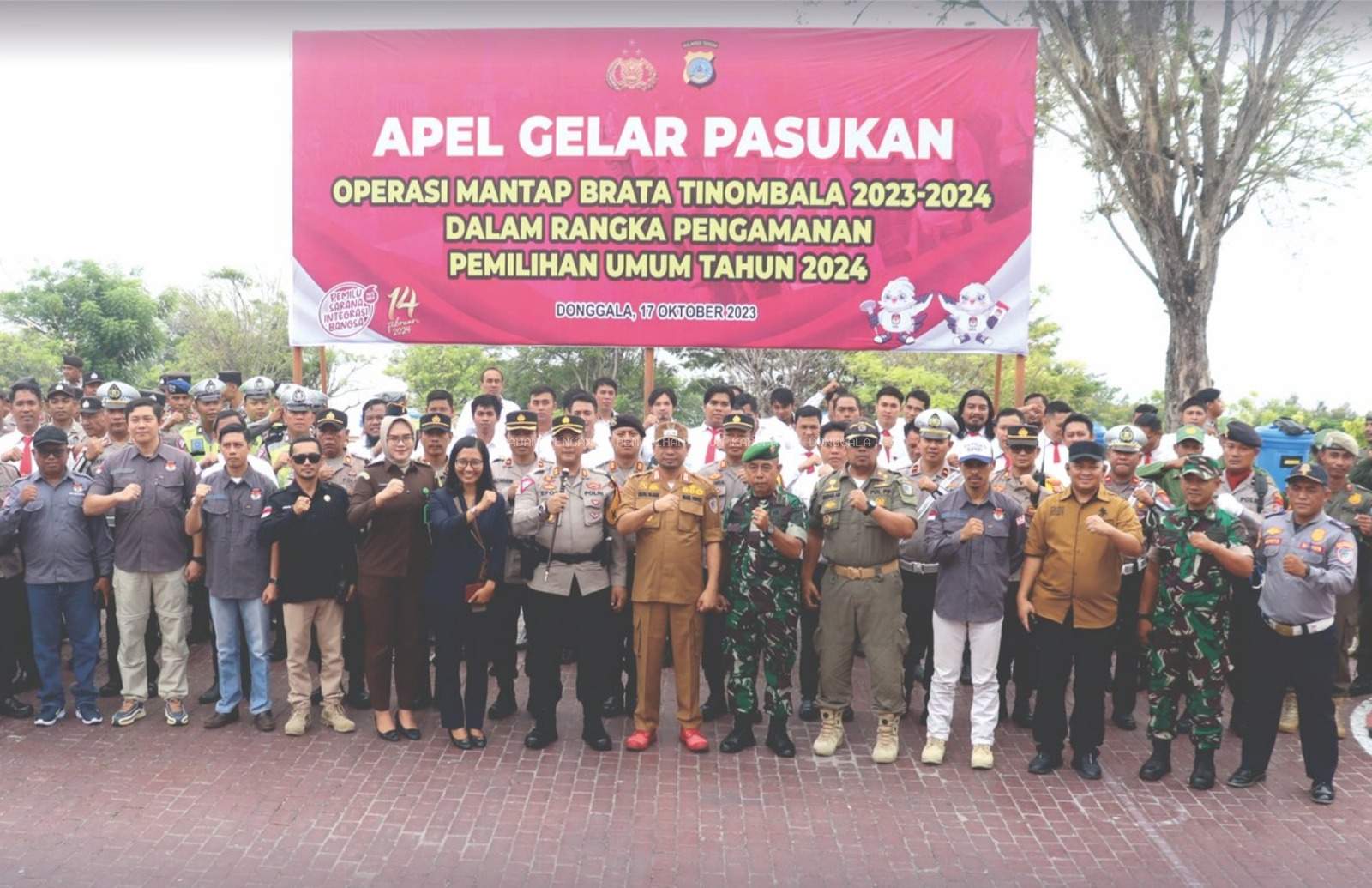 Kawal Pemilu Aman dan Lancar Polres Donggala Gelar Apel Pasukan Operasi Mantab Brata tinombala