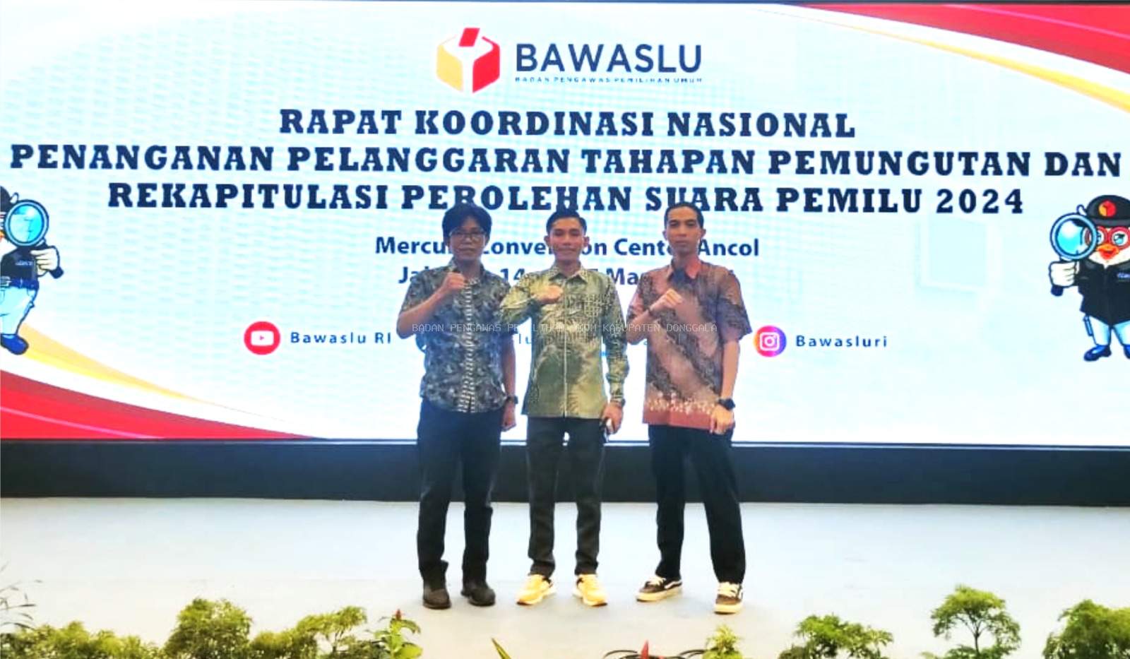 Perkuat Intensitas Kelembagaan Bawaslu Donggala Hadiri Rakornas Penanganan Pelanggaran Pungut Hitung Suara Pemilu 2024 