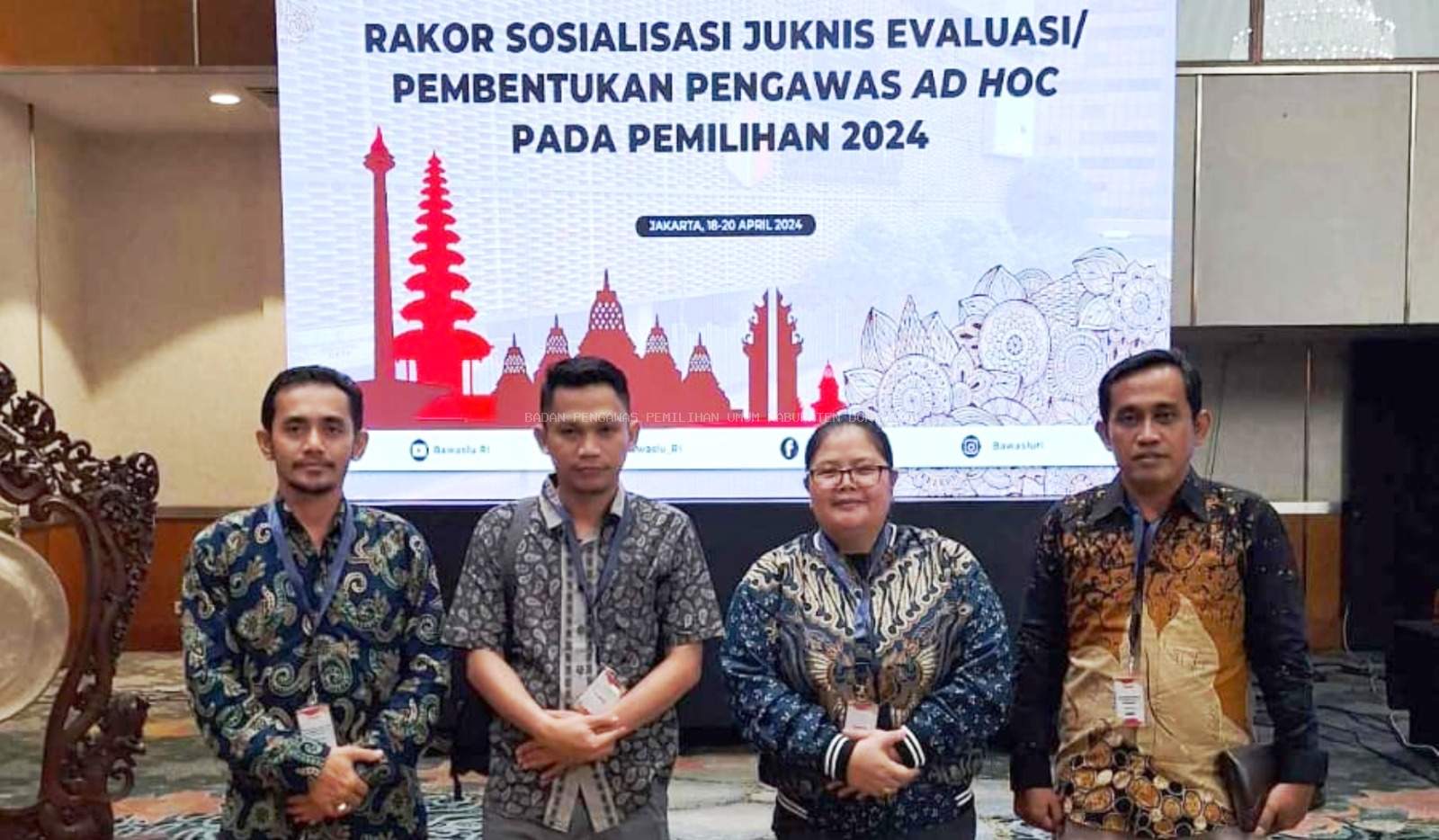 Bawaslu Donggala Hadiri Rakor Sosialisasi Juknis Evaluasi Pembentukan Pengawas Adhock Untuk Pilkda 2024