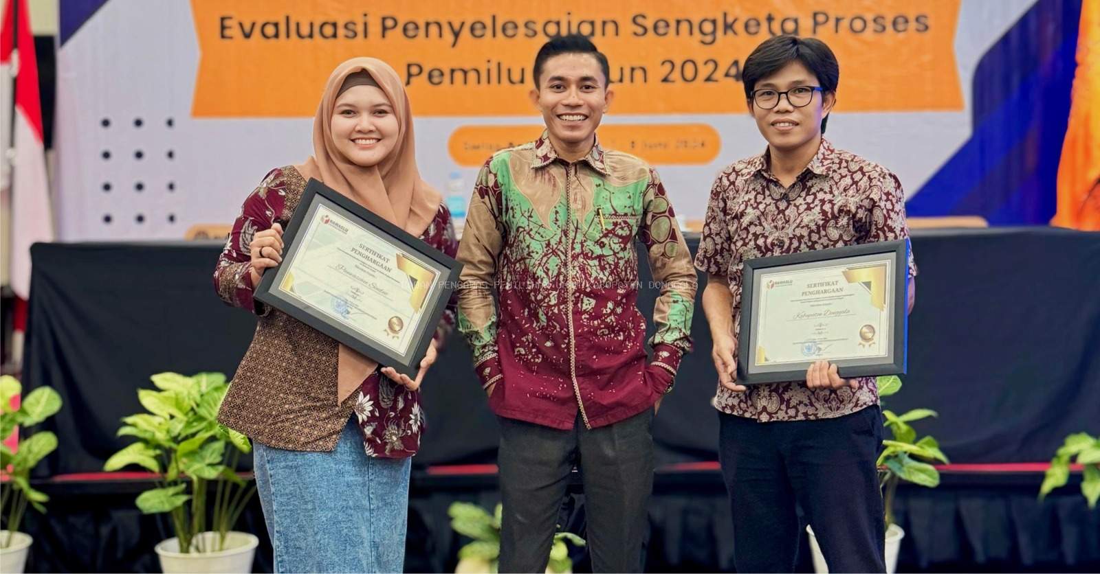 Bawaslu Donggala Raih Penghargaan Pembuatan Video  Simulasi Penyelesaian Sengketa Proses Pemilu 