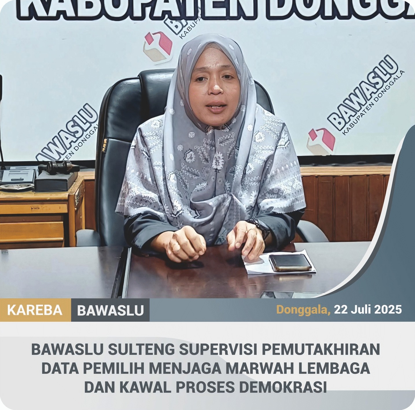 Anggota Bawaslu Sulteng, Dewi Tisnawaty, didampingi Kabag. dan tim lakukan supervisi dan monitoring pelaksanaan pengawasan pemutakhiran data pemilih berkelanjutan di Kabupaten Donggala.