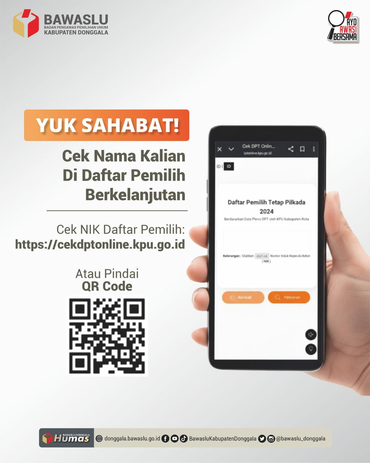 Yuk Sahabat! pastikan nama kalian terdaftar sebagai pemilih yah!