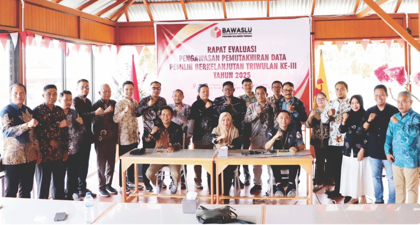 Bawaslu Sulteng gelar Rapat Evaluasi Pengawasan PDPB Triwulan III Tahun 2025