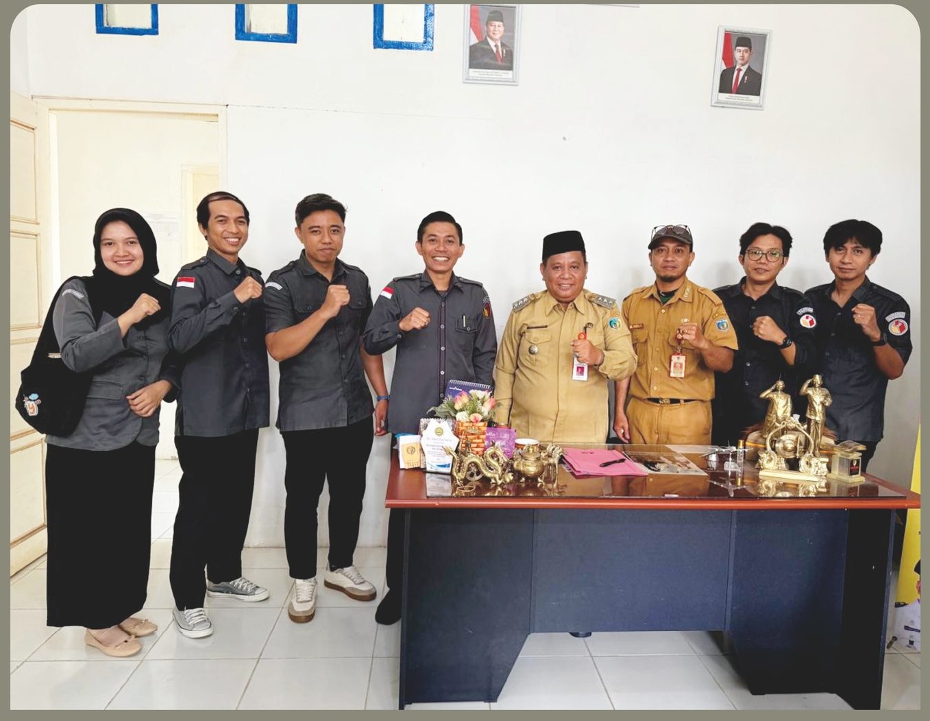 Perkuat sinergi dan konsolidasi demokrasi, Bawaslu Donggala sambangi Kantor Camat Banawa Tengah