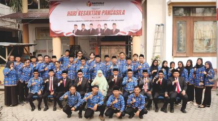Hari Kesaktian Pancasila, Bawaslu Donggala Hadiri Upacara Besama di Bawaslu Sulteng