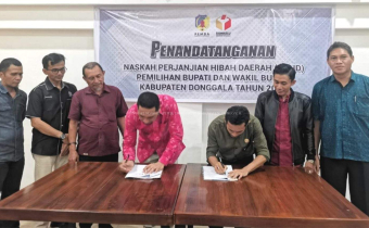 Tanda Tangan NPHD Bawaslu Donggala Dapat Dana Hibah 18 Miliar untuk Pilkada 2024