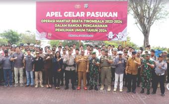 Kawal Pemilu Aman dan Lancar Polres Donggala Gelar Apel Pasukan Operasi Mantab Brata tinombala