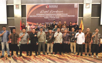 RAPAT KOORDINASI PERSIAPAN PENGAWASAN REKAPITULASI DAN PENETAPAN DAFTAR PEMILIH TETAP TINGKAT PROVINSI PEMILU TAHUN 2024