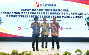 Perkuat Intensitas Kelembagaan Bawaslu Donggala Hadiri Rakornas Penanganan Pelanggaran Pungut Hitung Suara Pemilu 2024 