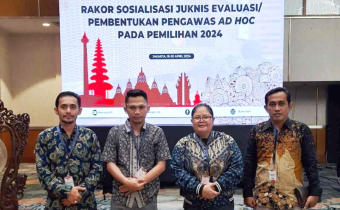 Bawaslu Donggala Hadiri Rakor Sosialisasi Juknis Evaluasi Pembentukan Pengawas Adhock Untuk Pilkda 2024