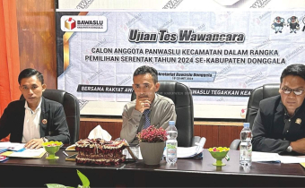 Tes Wawancara Uji Kemampuan dan Kapasitas Calon Anggota Panwascam Untuk Pilkada