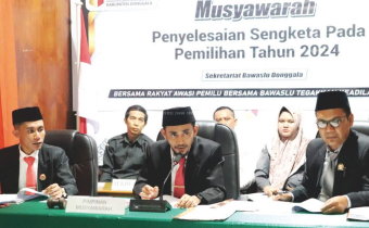 Bawaslu Donggala Gelar Musyawarah Terbuka Sengketa Proses Pilkada Calon Bupati dan Wakil Bupati donggala