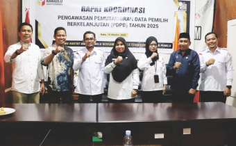 Bawaslu Kabupaten Donggala menggelar Rapat Koordinasi Pengawasan PDPB Tahun 2025, Rabu (15/10/2025).