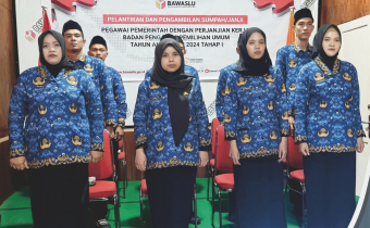 Prosesi Pelantikan PPPK Sekretariat Bawaslu Donggala