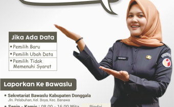 Bawaslu Donggala membuka posko aduan masyarakat terkait laporan ketidaksesuaian data pemilih dalam Pemutakhiran Data Pemilih Berkelanjutan (PDPB).