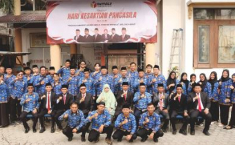Hari Kesaktian Pancasila, Bawaslu Donggala Hadiri Upacara Besama di Bawaslu Sulteng